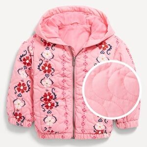 Old Navy Toddler Girls Quilted Pocket Twill Jacket